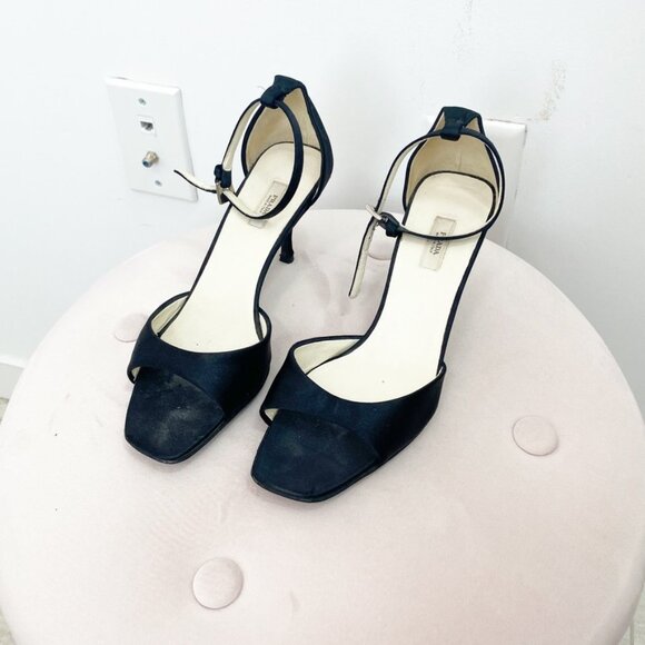 Prada Black Open Toe Heels Size 35.5 - Picture 1 of 11